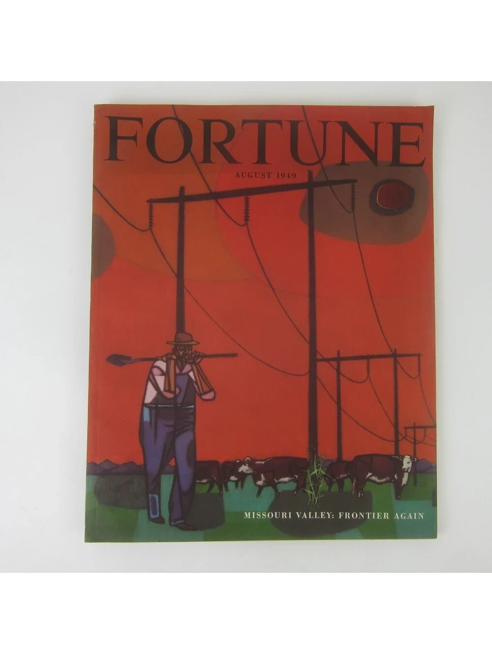 Vintage FORTUNE Magazine August 1949 Robert Gwathmey Cover Oldsmobile, Buick Ads